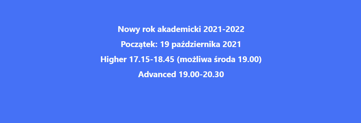 Nowy rok akademicki 2021/2022